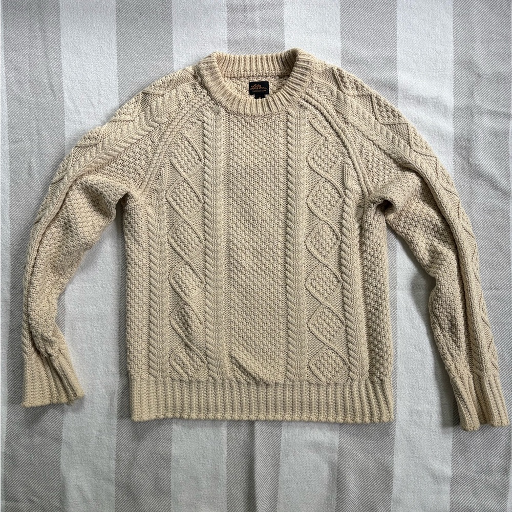 L.L. Bean Vintage Fisherman Cable Knit Sweater